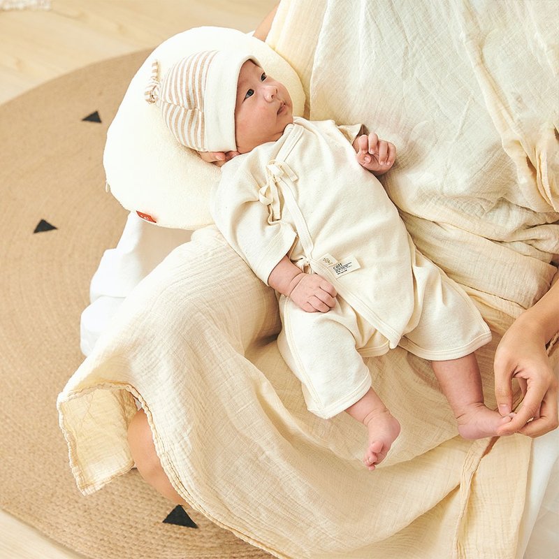 【cott organics】日本有机棉新生儿蝴蝶衣 - 包屁衣/连体衣 - 棉．麻 多色