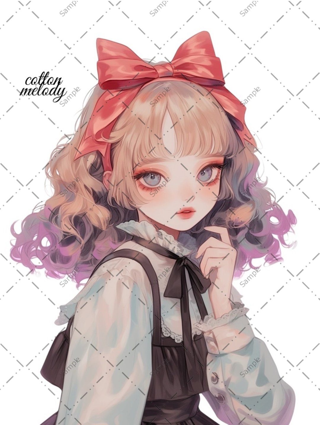 original sticker no.942 人物贴纸 原创贴纸 人物贴纸 女孩贴纸 原创人物贴纸 - 贴纸 - 纸 
