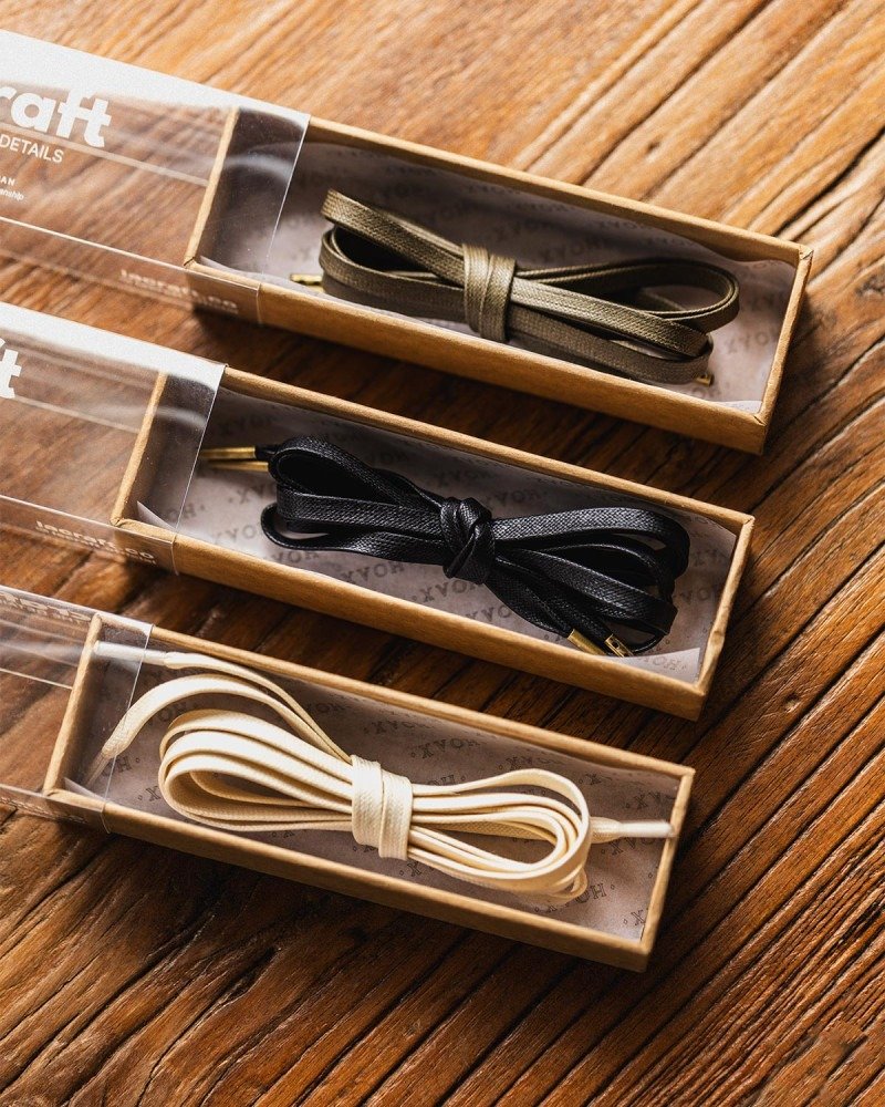 【联乘HOAX - 日本制】5MM 蜡面鞋带 - WAXED SHOELACE - 其他 - 真皮 黑色