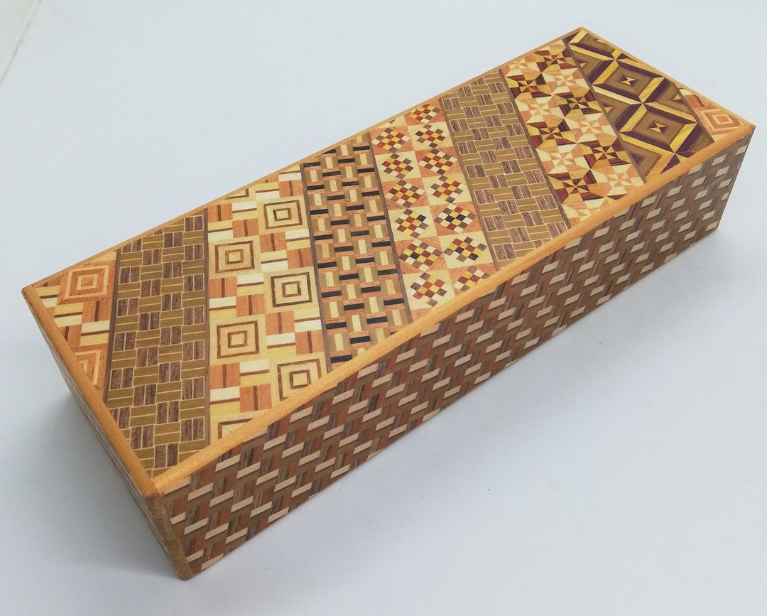 Long 14 steps 8 sun Japanese puzzle box Himitsu-bako 2 Yosegi Karakuri Japan - 其他 - 木头 