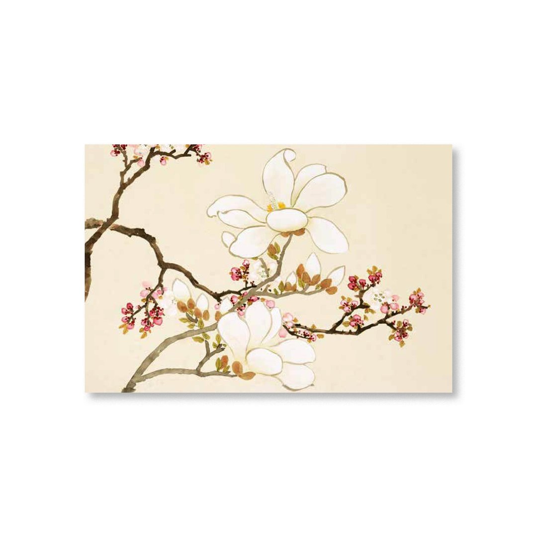 【明信片・Postcard】沈振麟・十二月花神 杏花辛夷 - 卡片/明信片 - 纸 卡其色