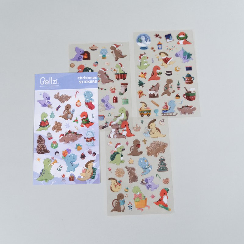 Bellzi | Christmas Sticker 圣诞系列透明贴纸(4入) - 贴纸 - 其他材质 透明