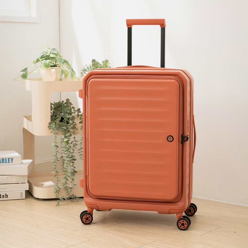 赠旅行十件组【ALAIN DELON】24寸 Aix 前开式顶规静音轮行李箱 - 行李箱/行李箱保护套 - 塑料 多色