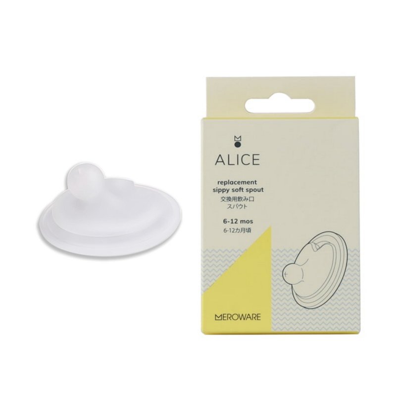 日本MEROWARE ALICE学饮吸嘴替换组- 透明 - 奶瓶/奶嘴 - 硅胶 