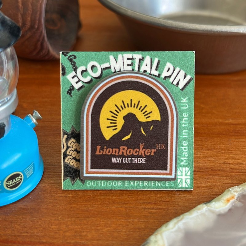 环保金属襟章01LionRocker 塞拉利昂 Made in UK - 徽章/别针 - 其他金属 黄色