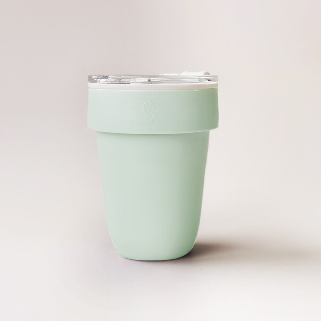 【毕业礼物】赠杯带 | Swanz天鹅瓷 Mizu陶瓷杯-450ml (薄荷绿) - 咖啡杯/马克杯 - 陶 绿色