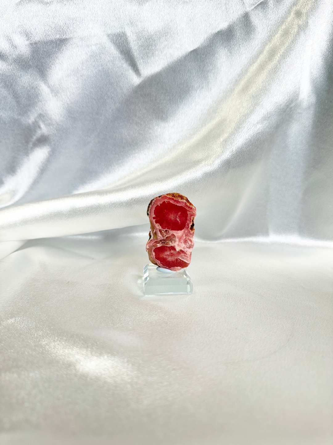 情人节礼盒 招姻缘 阿根廷红纹石原石 (不含玻璃底座) - 摆饰 - 水晶 粉红色