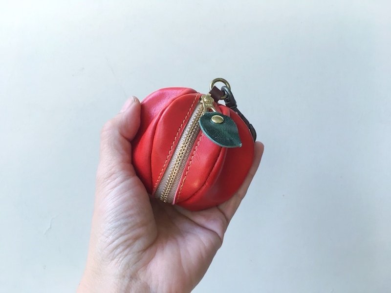 Nume leather mini pouch pomme Jonathan - 吊饰 - 真皮 红色