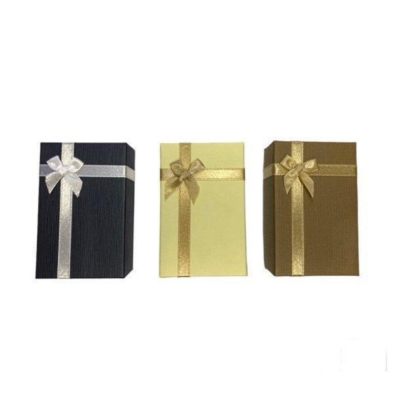 Set of 6 paper boxes with ribbons - 收纳用品 - 纸 咖啡色