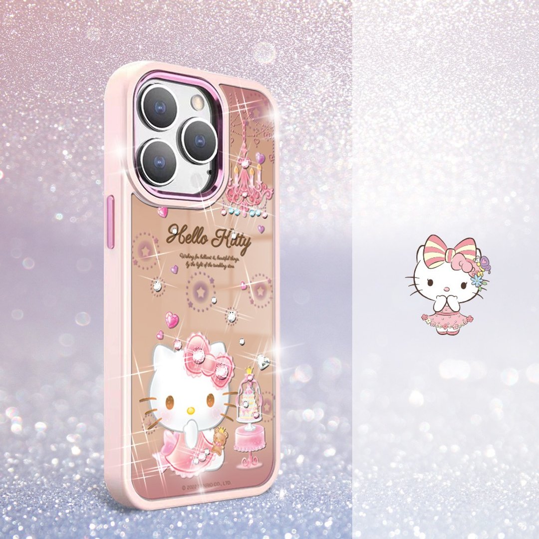 三丽鸥 iPhone 15 14 系列 防摔合金框镜面手机壳 - 烛光凯蒂 - 手机壳/手机套 - 其他材质 多色