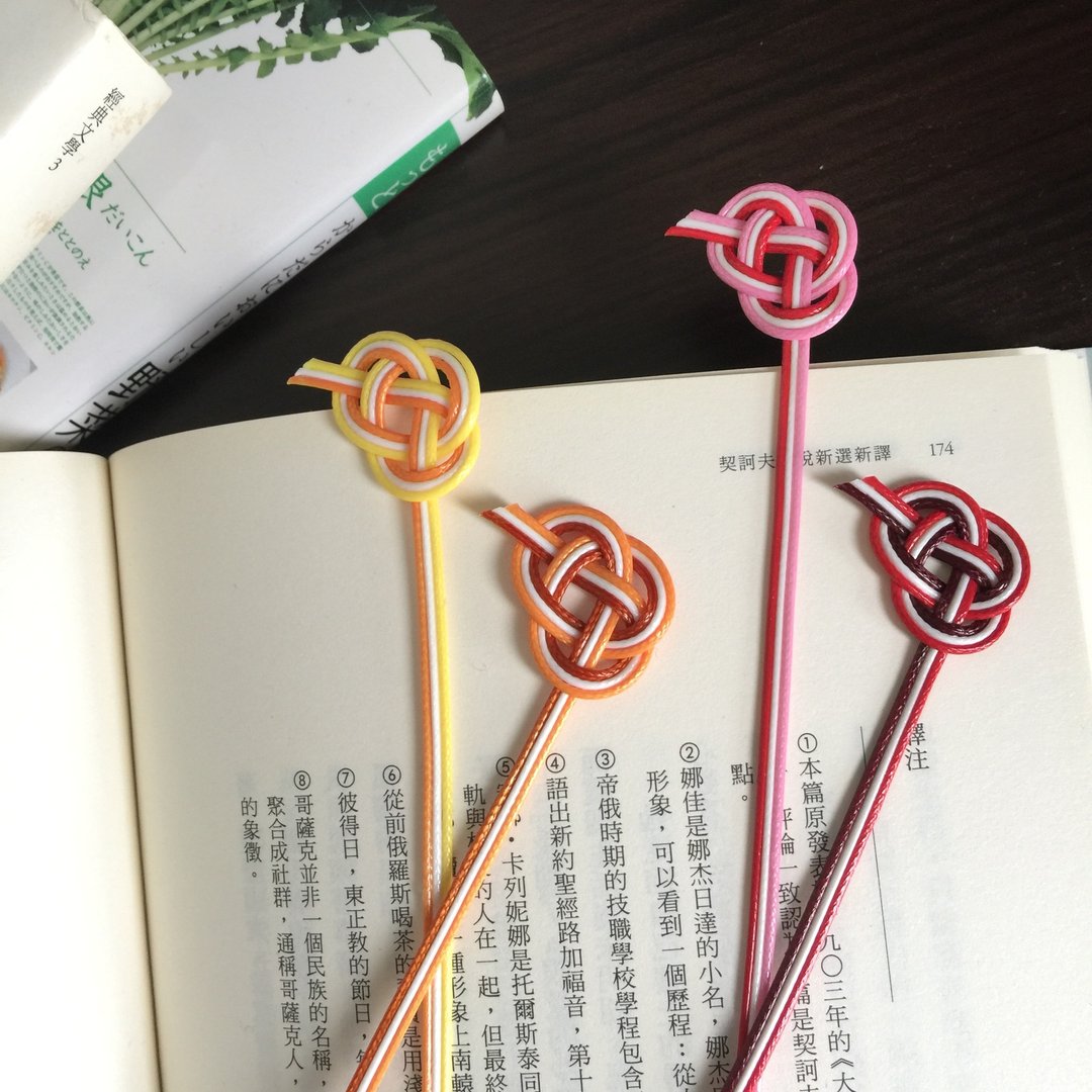 淡路结书签 黄/红色系列 - 书签 - 其他人造纤维 红色
