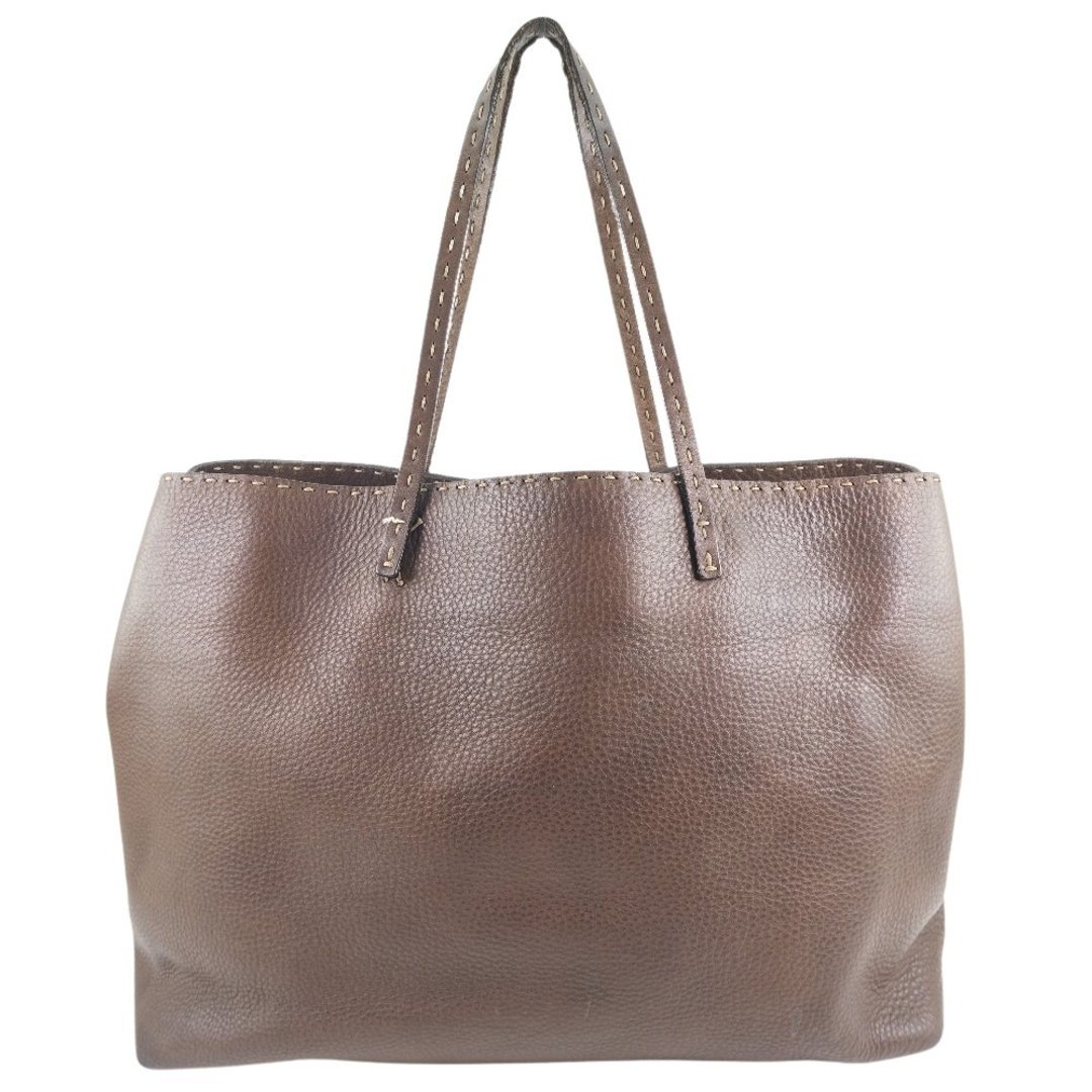 【日本直送】【FENDI】FENDI Selleria 小牛皮 棕色 中性 托特包【二手】 - 手提包/手提袋 - 真皮 咖啡色