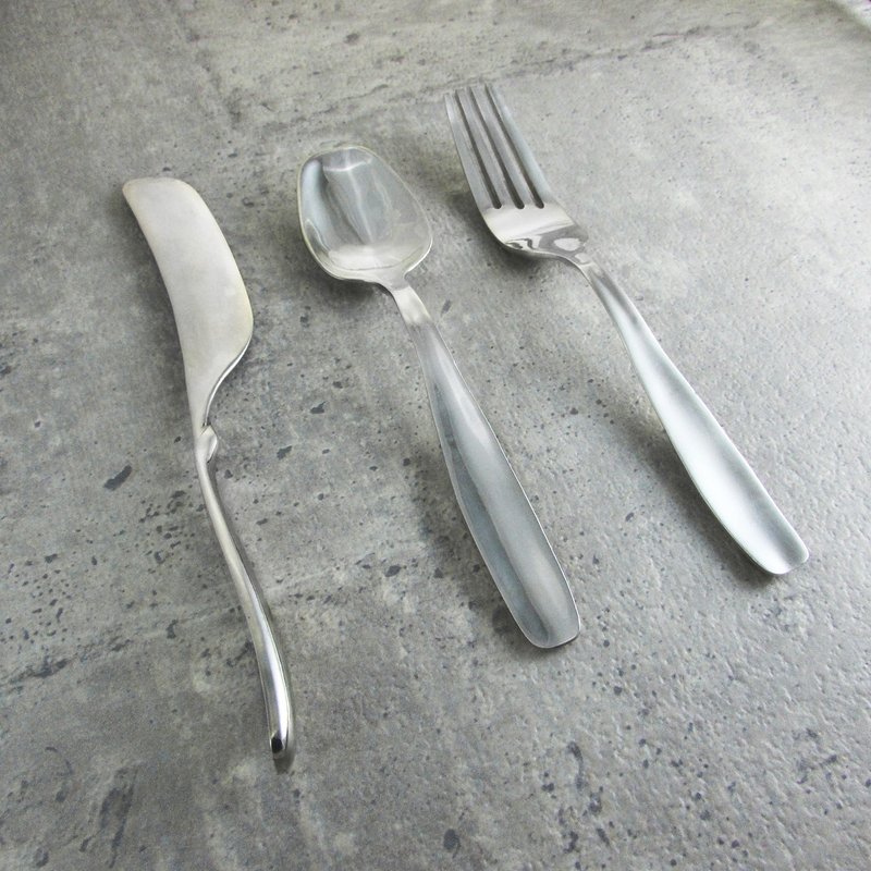 tableware set_银器餐具组 925银 限量 设计师 订制 珠宝 餐具 - 餐刀/叉/匙组合 - 银 银色