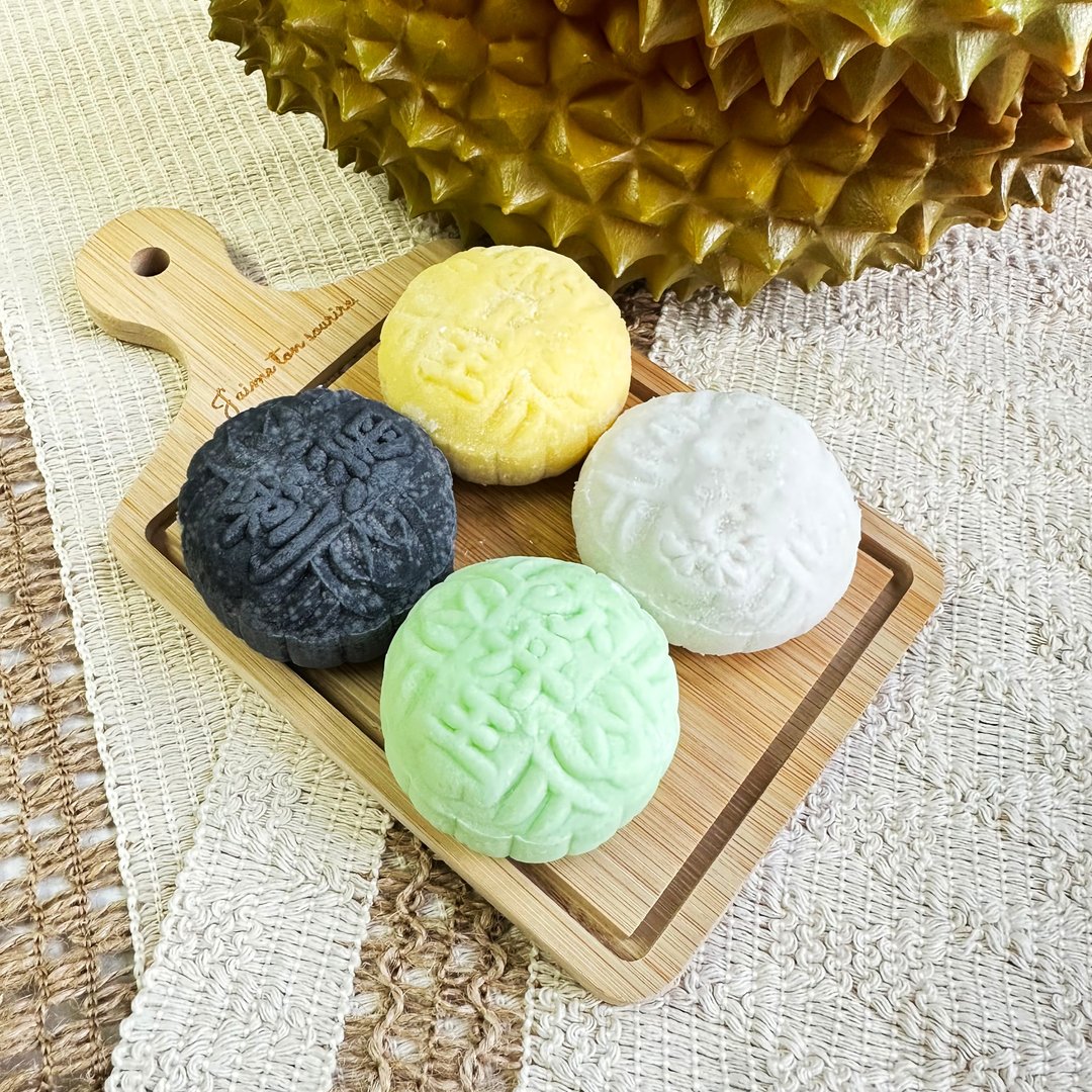 Durian King自选马来西亚榴槤月饼 猫山王/黑剌/金凤 (1盒选2件) - 蛋糕/甜点 - 其他材质 白色