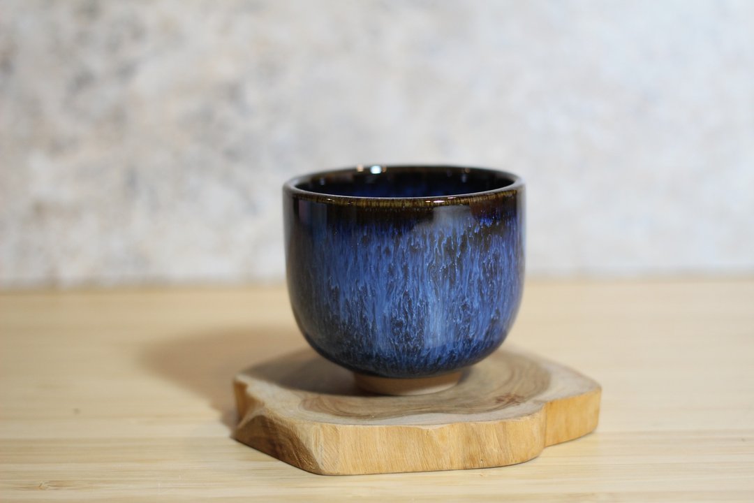 【沐春生活】90ml 烧和 能量瓷 天目釉 远红外线茶杯 酒杯 - 酒杯/酒器 - 瓷 