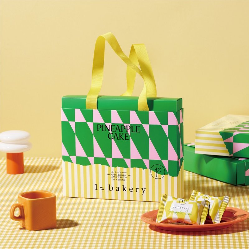 【1%bakery】新年礼盒 金香凤梨酥(1盒12入) - 蛋糕/甜点 - 其他材质 橘色