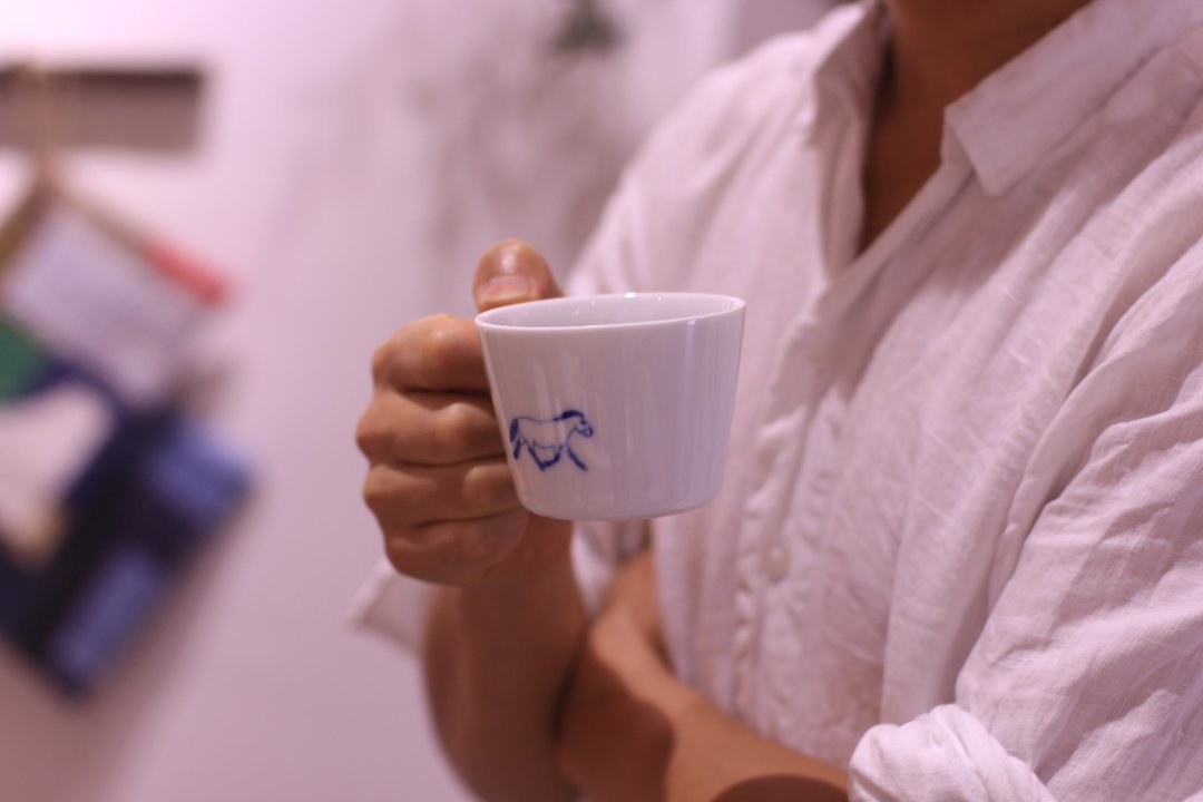 青花普氏野马咖啡杯 - 咖啡杯/马克杯 - 瓷 