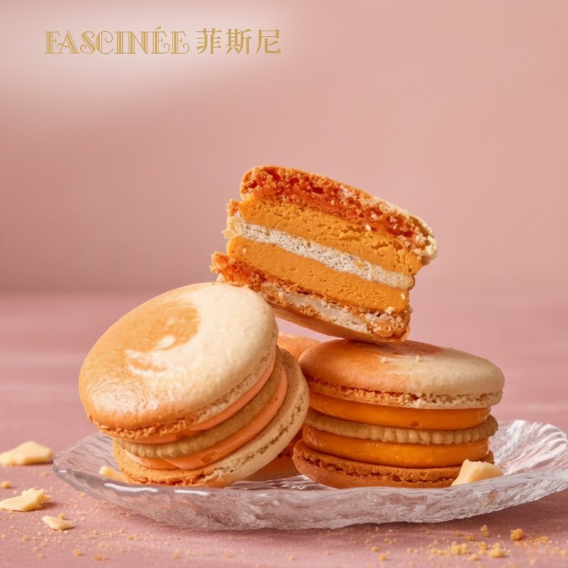 浓郁起司 马卡龙 - 蛋糕/甜点 - 新鲜食材 橘色