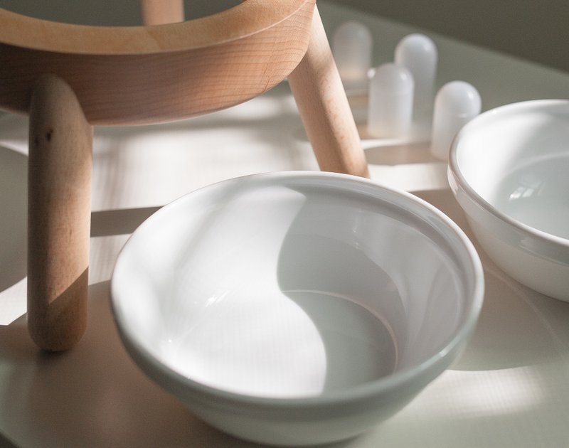 强化瓷碗 725ml - 大胃碗架 使用 - 碗/碗架 - 瓷 白色