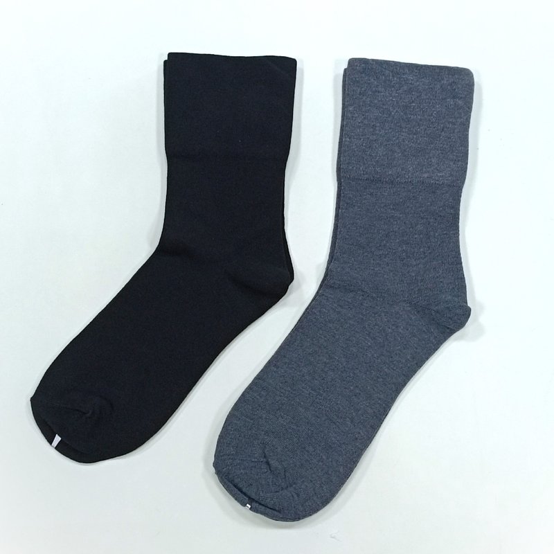 宽口绅士袜(黑/深灰) - 绅士袜 - 棉．麻 