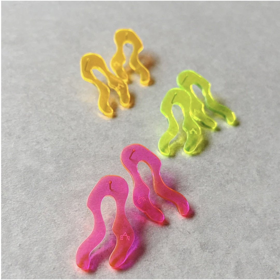 【sAn】6deco OSAKA Oh Earring(earclip) - 耳环/耳夹 - 压克力 白色