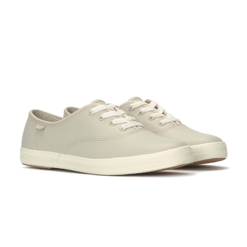 Keds CHAMPION LEATHER 经典品牌皮革休闲鞋 燕麦棕 WH68663 - 女款休闲鞋 - 真皮 