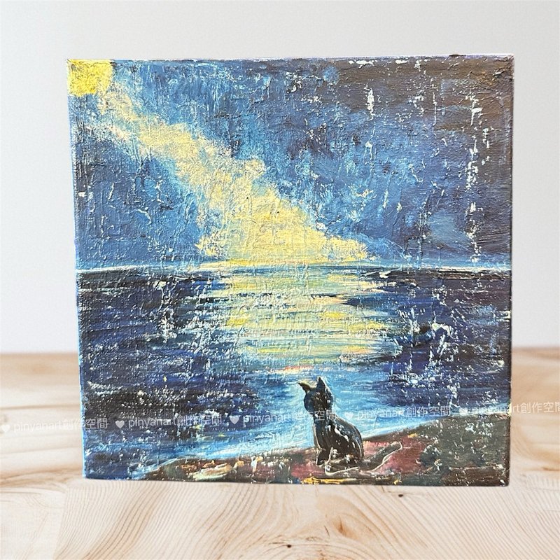 静夜望光 A-Lin 油彩 #油画 #油画创作 - 摆饰 - 棉．麻 