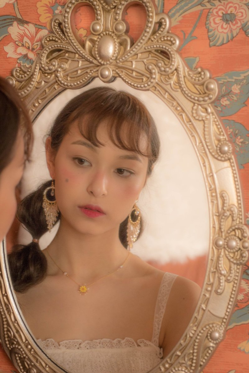 SUNSHOWER : 向日葵逆光镀金项链 - Pamycarie 手工制作饰品 - 项链 - 粘土 橘色