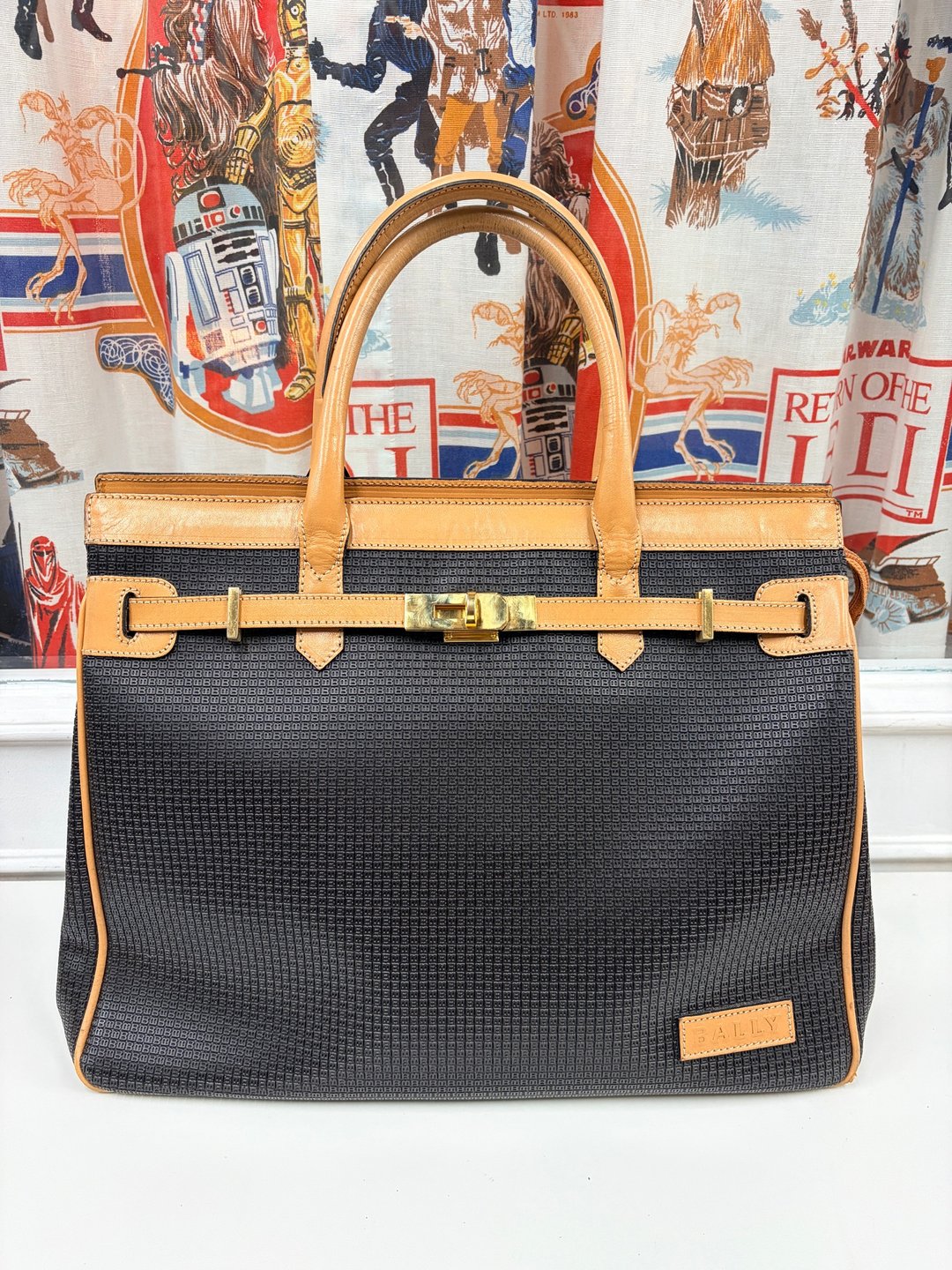 中古正品Bally巴利真皮手提包珀金包 笔电包 通勤男女适用 - 手提包/手提袋 - 防水材质 