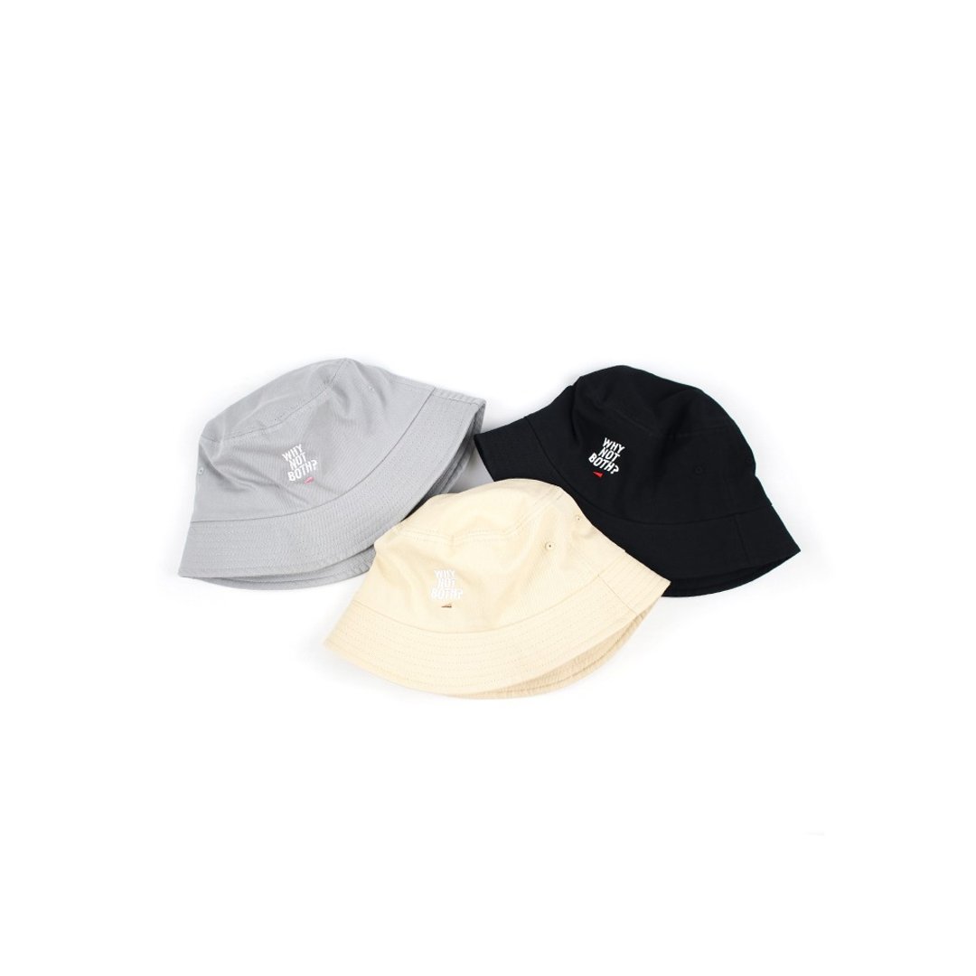 香港品牌 Why not both 渔夫帽 Bucket Hat 3色入 - 帽子 - 棉 多色