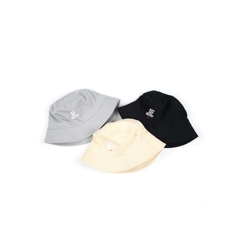 香港品牌 Why not both 渔夫帽 Bucket Hat 3色入 - 帽子 - 棉 多色