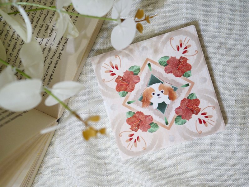 花砖躲猫猫杯垫 查理士 | 婚礼小物 陶瓷 立体花纹 - 杯垫 - 陶 