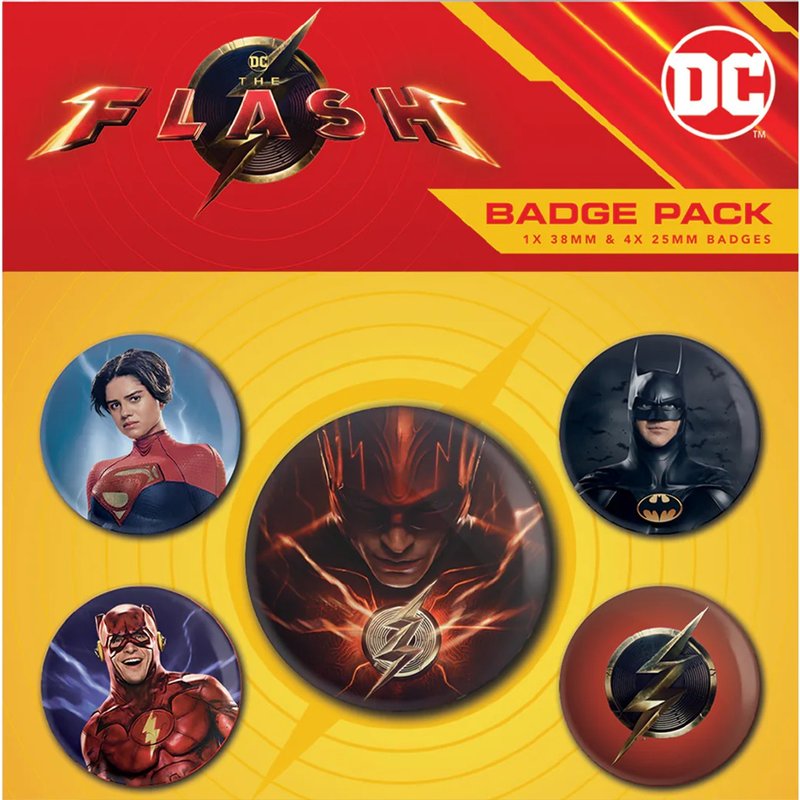 【DC】2023闪电侠电影版徽章组 /THE FLASH - 徽章/别针 - 塑料 多色