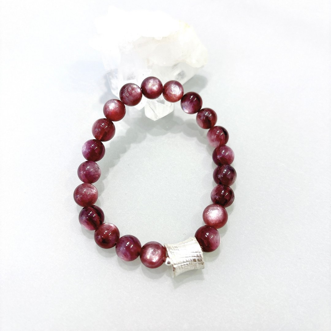 Ops Lepidolite bracelet -紫锂云母/疗愈/心灵平衡石/简约/手链 - 手链/手环 - 宝石 紫色
