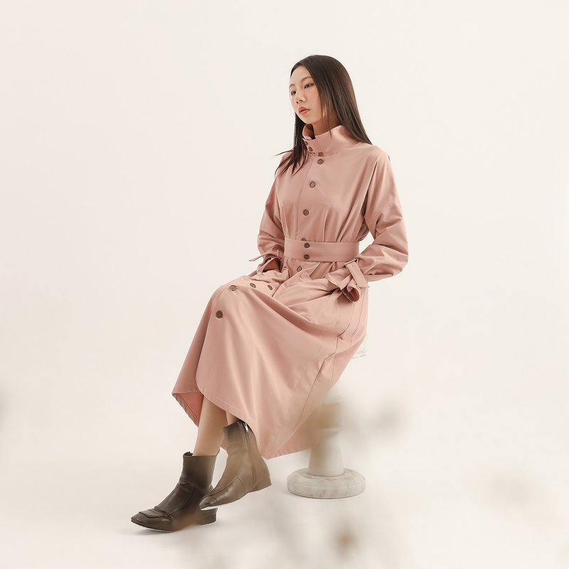 【经典原创】Yiwei_依偎绑带洋装_CLD517_粉红 - 洋装/连衣裙 - 聚酯纤维 粉红色