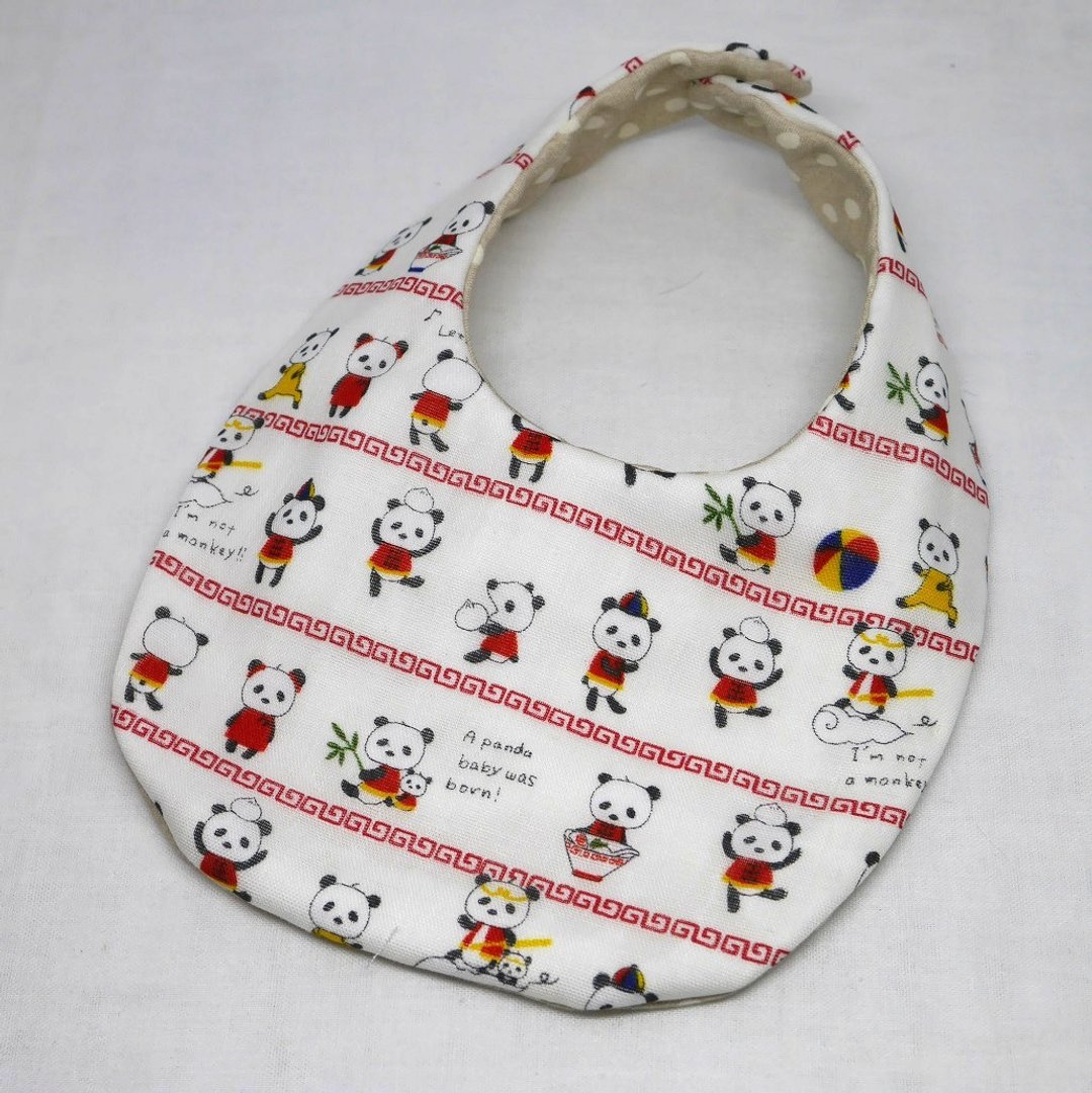 Japanese Handmade 4-layer-double gauze Baby Bib - 围嘴/口水巾 - 棉 红色