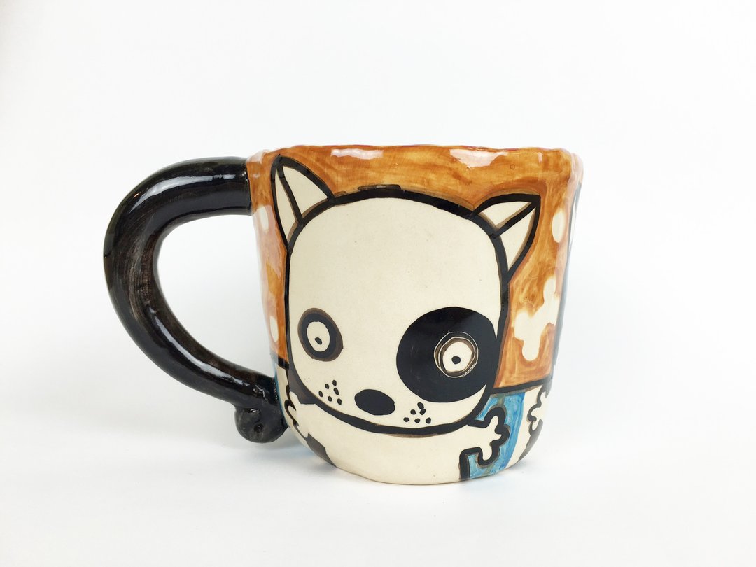 Nice Little Clay 手工大杯_狗狗8 - 咖啡杯/马克杯 - 陶 多色