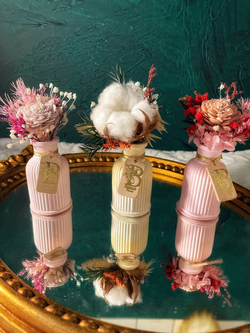 扩香石花瓶 棉花 索拉花 母亲节康乃馨 赠3ML香氛 - 香薰/精油/线香 - 其他材质 多色