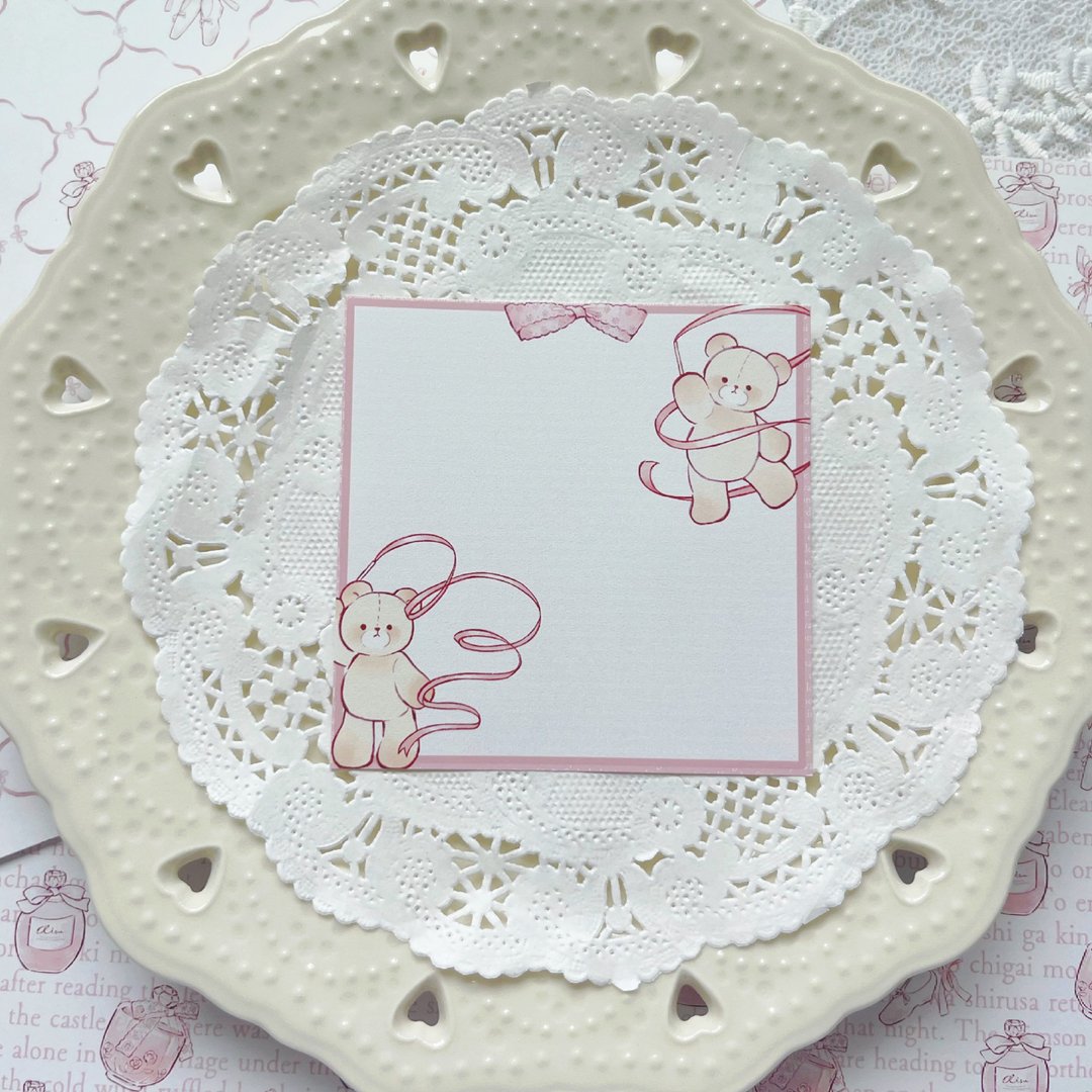 ballet bear collection memo - 信封/信纸 - 纸 多色