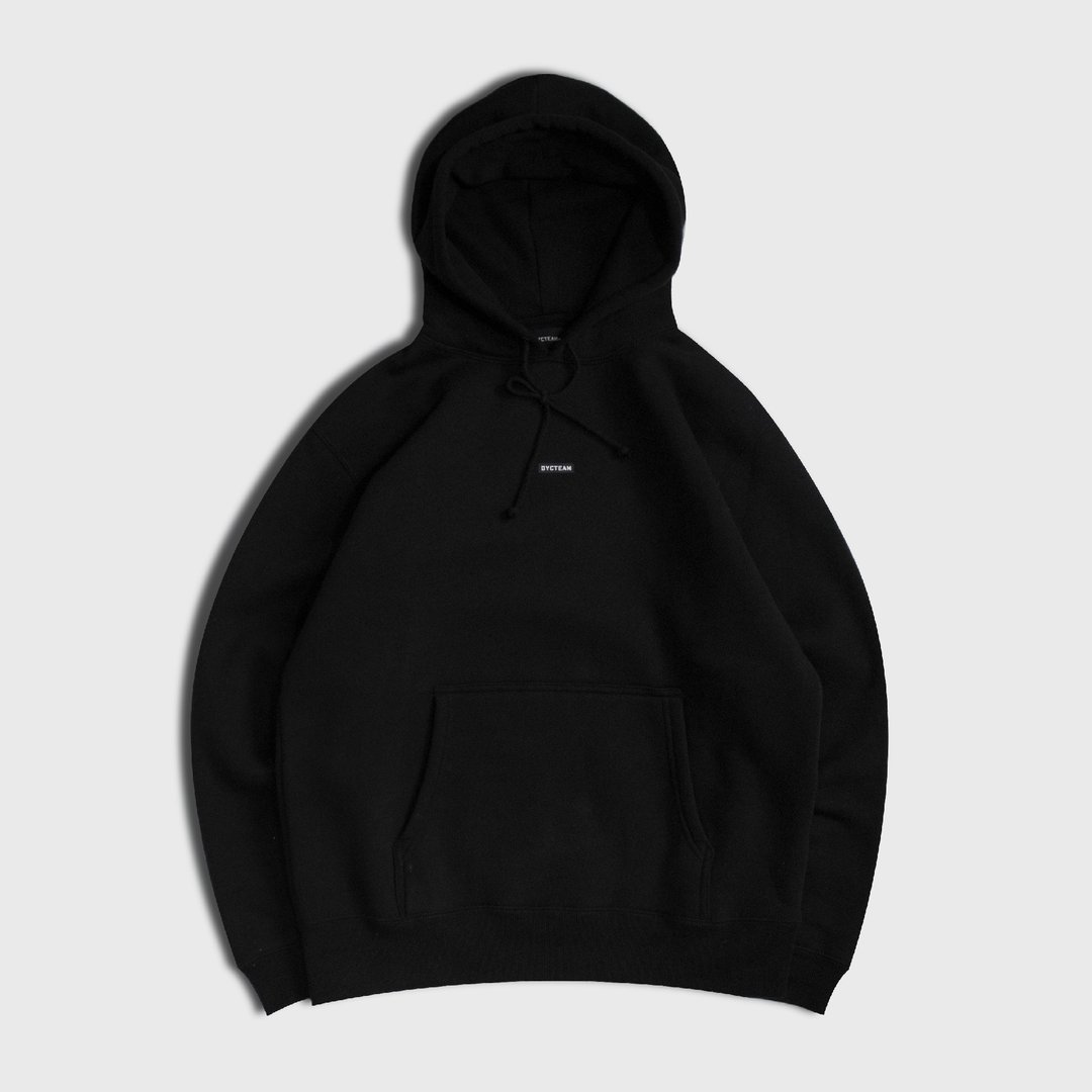 DYCTEAM - LOGO Heavyweight Hoodie - 中性连帽卫衣/T 恤 - 棉 黑色