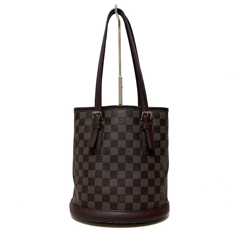 正品 Louis Vuitton 路易威登 Mally (マレ) 托特包 肩背包 Damier Ebène N42240 二手 - 手提包/手提袋 - 其他材质 咖啡色