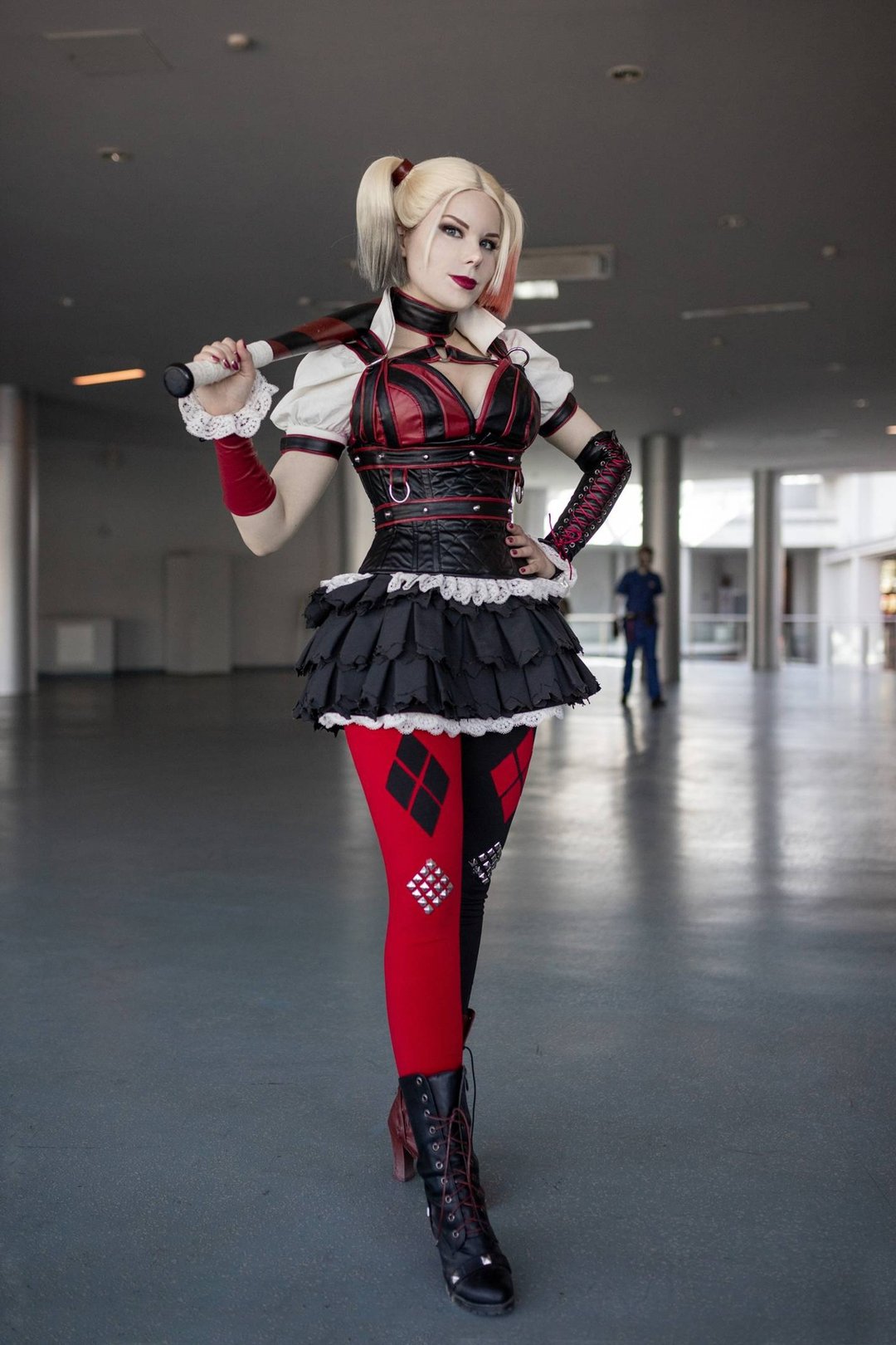 Harley Quinn cosplay costume inspired by  DC Batman: Arkham Knight - 其他 - 人造皮革 黑色