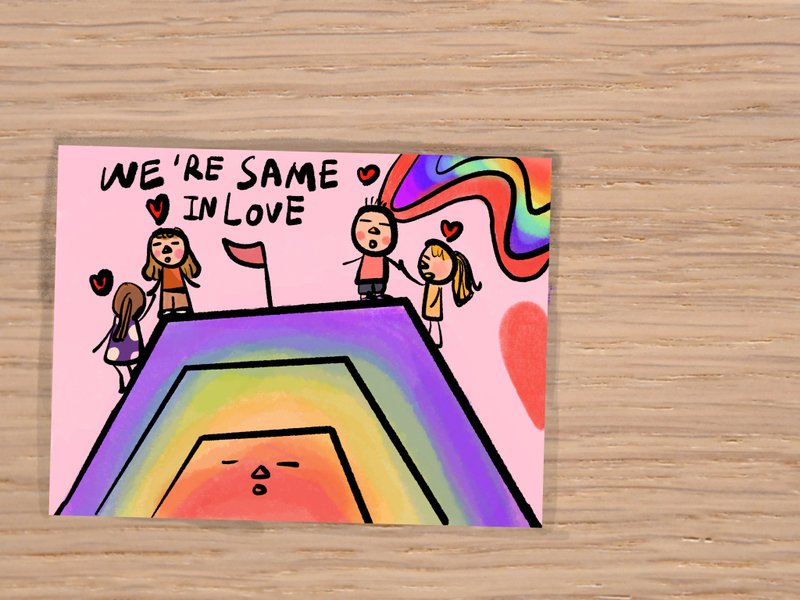 【特别款】爱无界线 彩虹爱心套组 明信片 - 卡片/明信片 - 纸 