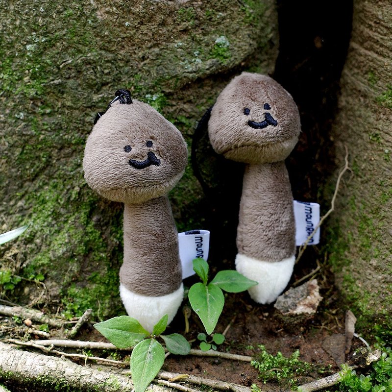 雨过山原创鸡枞菌毛绒挂件可爱蘑菇包挂件搞笑钥匙扣玩偶小公仔 - 钥匙链/钥匙包 - 其他材质 