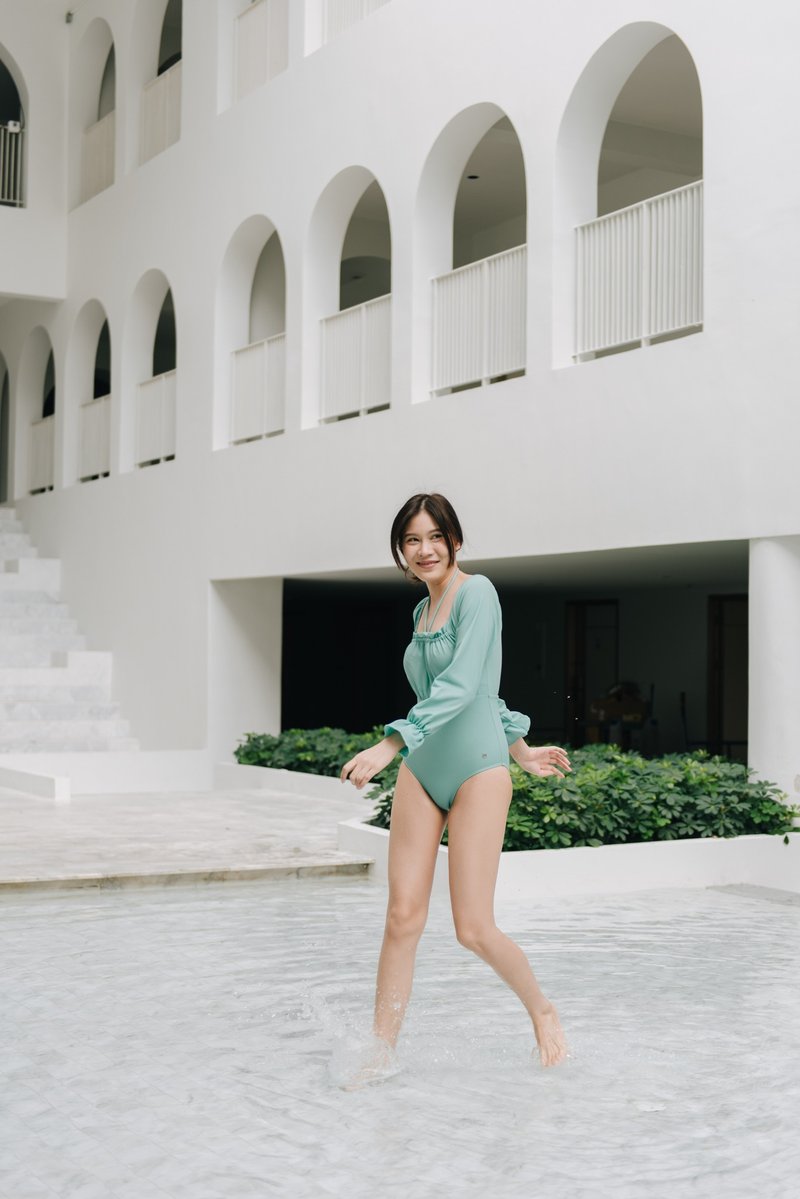 Femmes 泳装 - 浅薄荷绿 - 女装泳衣/比基尼 - 其他材质 绿色