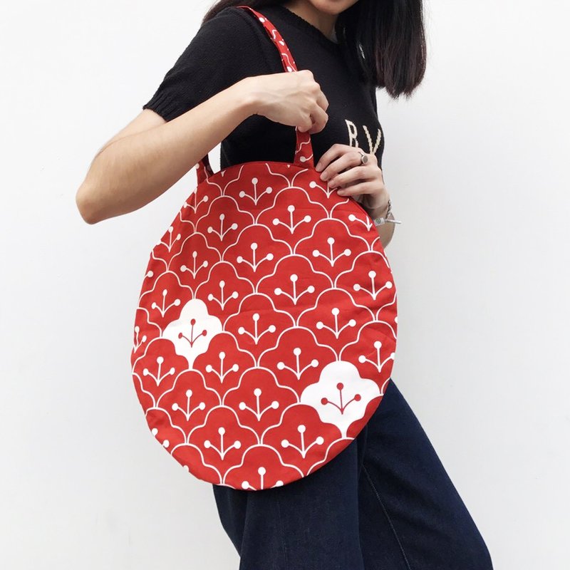 tote bag - 侧背包/斜挎包 - 棉．麻 红色