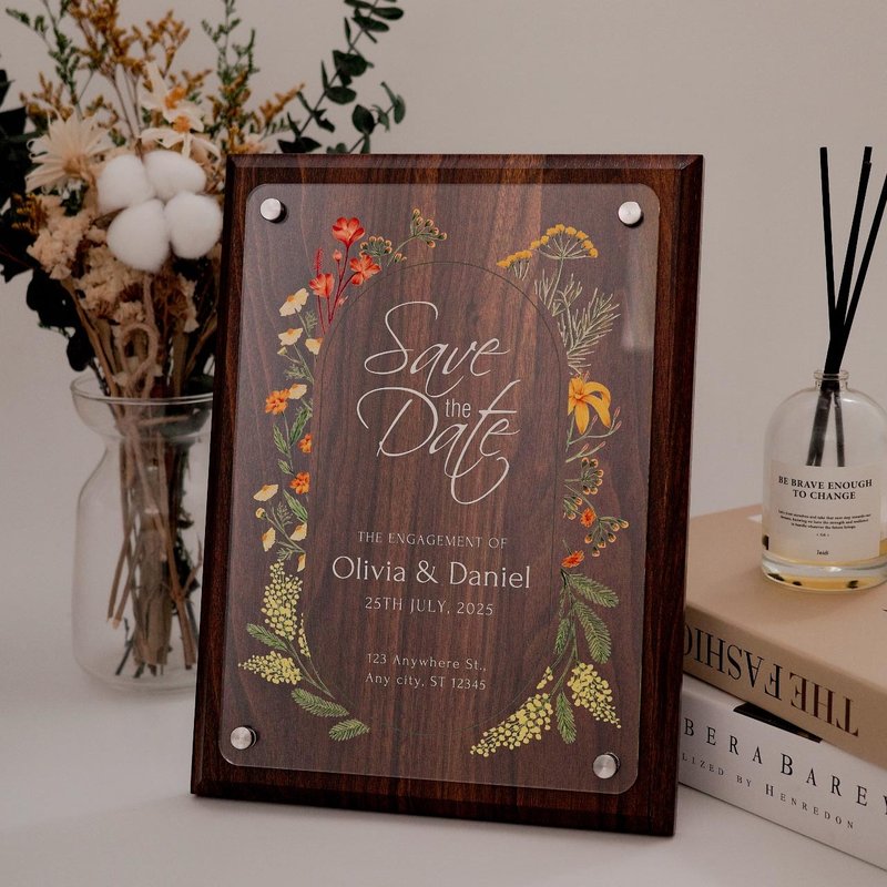 圣诞节礼物 定制化奖牌 结婚书约 纪念牌 纪念礼物 居家布置  挂 - 其他 - 木头 