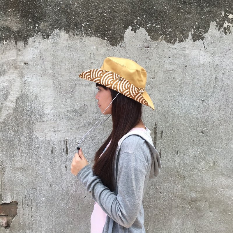 *海海人生黄  遮阳帽/牛仔帽 * - 帽子 - 棉．麻 卡其色