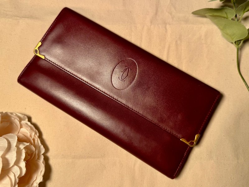Cartier 古董卡地亚长夹 - 皮夹/钱包 - 真皮 红色