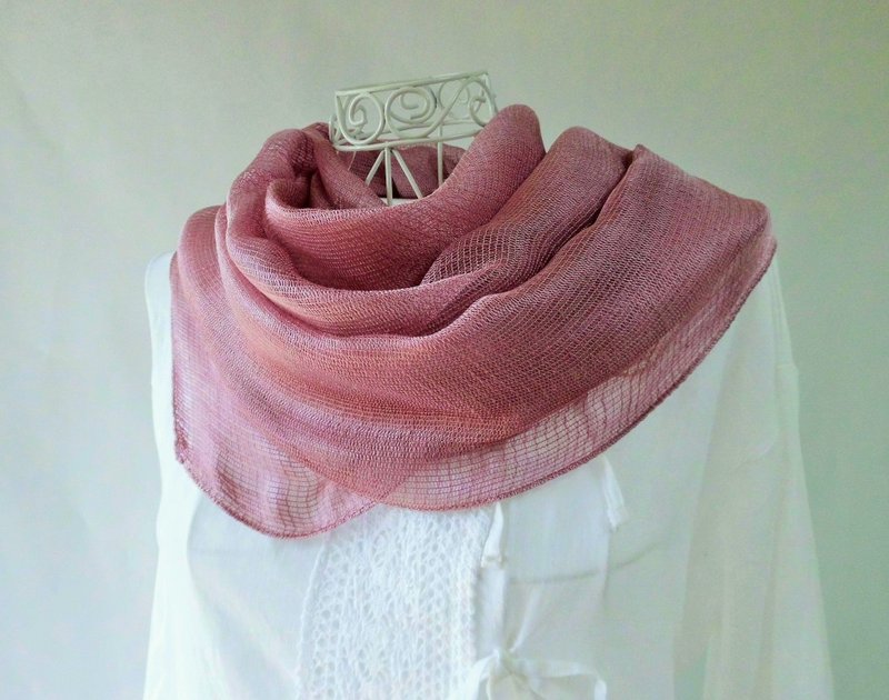 Soft and silk stall like planted and dyed feathers_2 - 围巾/披肩 - 丝．绢 紫色